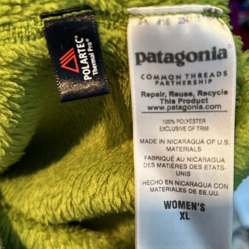 Patagonia Re-Tool Snap-T Pullover Size XL Lime Green - Picture 5 of 8